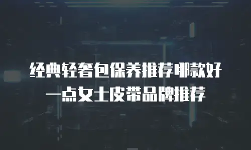 经典轻奢包保养推荐哪款好一点女士皮带品牌推荐