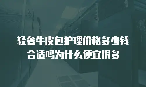 轻奢牛皮包护理价格多少钱合适吗为什么便宜很多