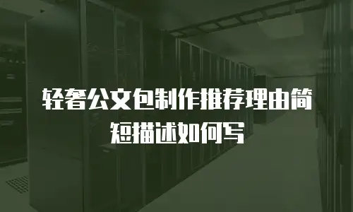 轻奢公文包制作推荐理由简短描述如何写
