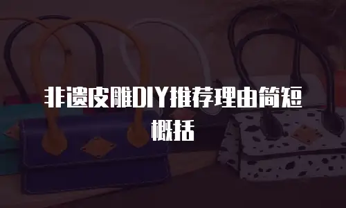 非遗皮雕DIY推荐理由简短概括