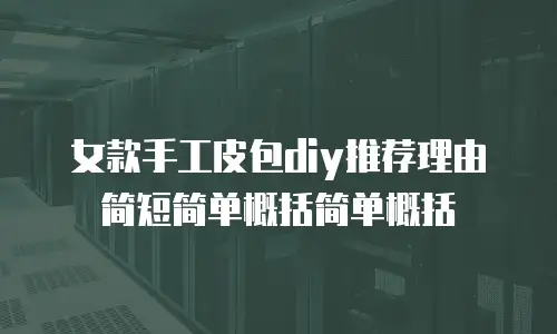 女款手工皮包diy推荐理由简短简单概括简单概括
