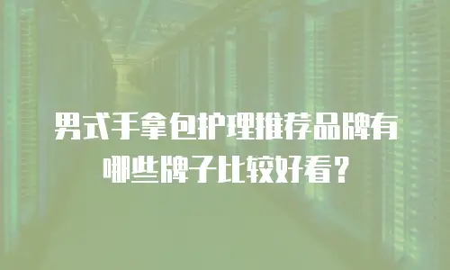 男式手拿包护理推荐品牌有哪些牌子比较好看？