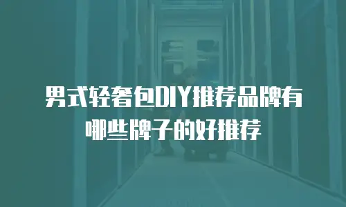 男式轻奢包DIY推荐品牌有哪些牌子的好推荐