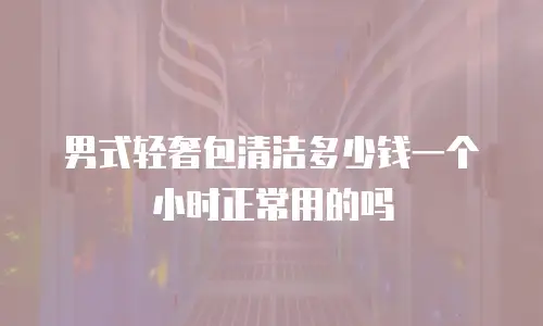 男式轻奢包清洁多少钱一个小时正常用的吗