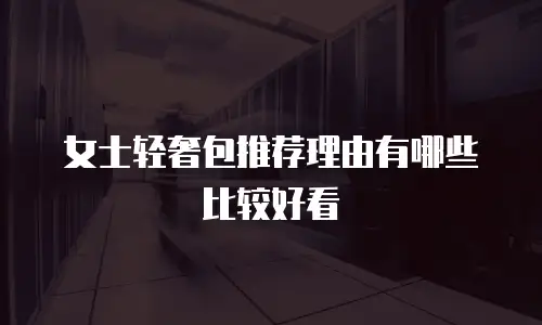 女士轻奢包推荐理由有哪些比较好看