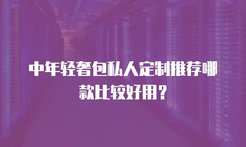 中年轻奢包私人定制推荐哪款比较好用？