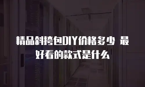 精品斜挎包DIY价格多少 最好看的款式是什么