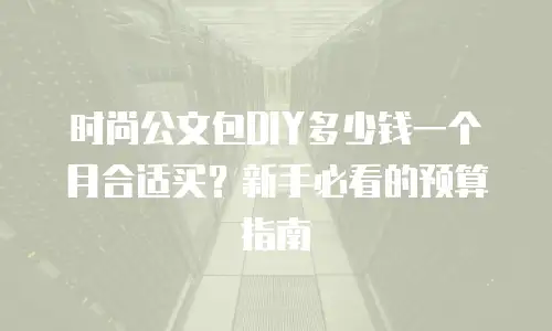 时尚公文包DIY多少钱一个月合适买？新手必看的预算指南