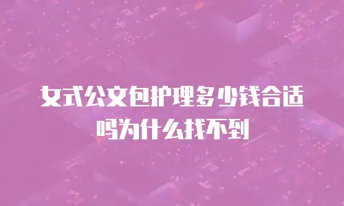 女式公文包护理多少钱合适吗为什么找不到