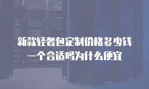 新款轻奢包定制价格多少钱一个合适吗为什么便宜