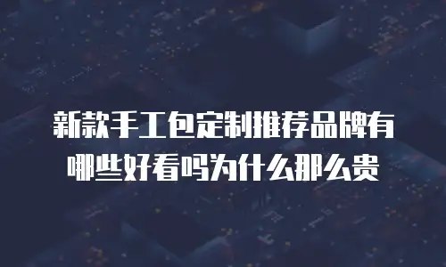 新款手工包定制推荐品牌有哪些好看吗为什么那么贵