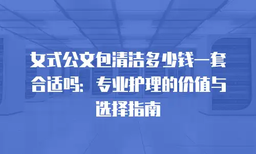 女式公文包清洁多少钱一套合适吗：专业护理的价值与选择指南