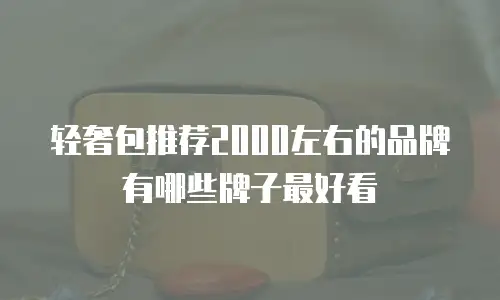 轻奢包推荐2000左右的品牌有哪些牌子最好看