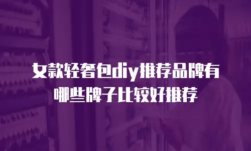 女款轻奢包diy推荐品牌有哪些牌子比较好推荐