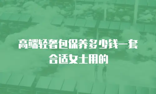 高端轻奢包保养多少钱一套合适女士用的