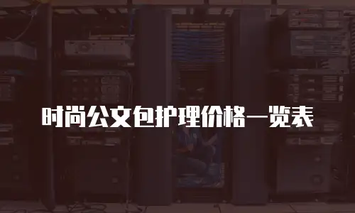 时尚公文包护理价格一览表