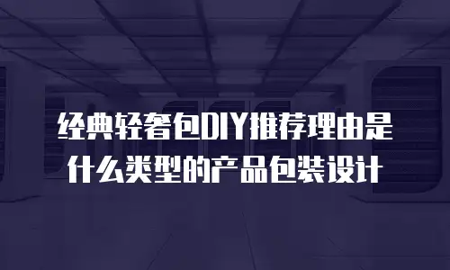 经典轻奢包DIY推荐理由是什么类型的产品包装设计