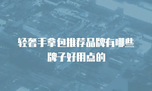 轻奢手拿包推荐品牌有哪些牌子好用点的