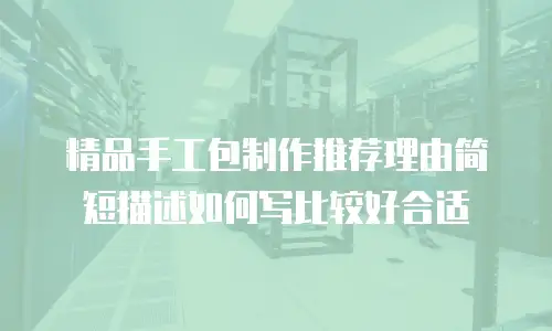 精品手工包制作推荐理由简短描述如何写比较好合适