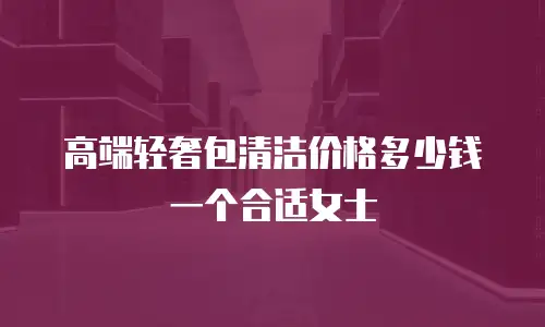 高端轻奢包清洁价格多少钱一个合适女士
