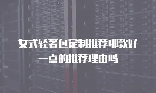 女式轻奢包定制推荐哪款好一点的推荐理由吗