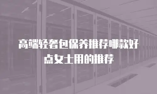 高端轻奢包保养推荐哪款好点女士用的推荐