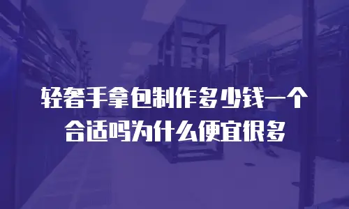轻奢手拿包制作多少钱一个合适吗为什么便宜很多