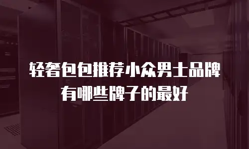 轻奢包包推荐小众男士品牌有哪些牌子的最好