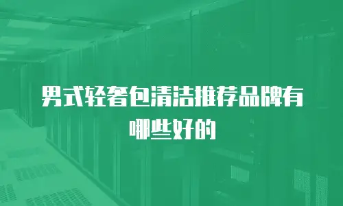 男式轻奢包清洁推荐品牌有哪些好的
