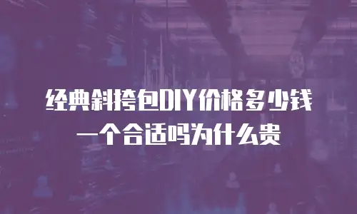 经典斜挎包DIY价格多少钱一个合适吗为什么贵