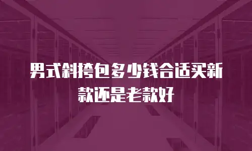 男式斜挎包多少钱合适买新款还是老款好