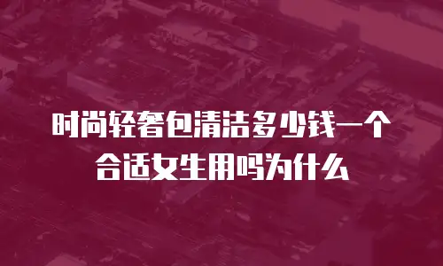 时尚轻奢包清洁多少钱一个合适女生用吗为什么