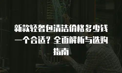 新款轻奢包清洁价格多少钱一个合适？全面解析与选购指南