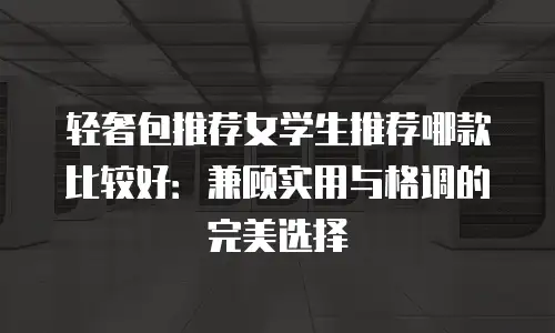 轻奢包推荐女学生推荐哪款比较好：兼顾实用与格调的完美选择