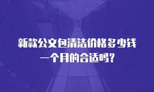 新款公文包清洁价格多少钱一个月的合适吗？