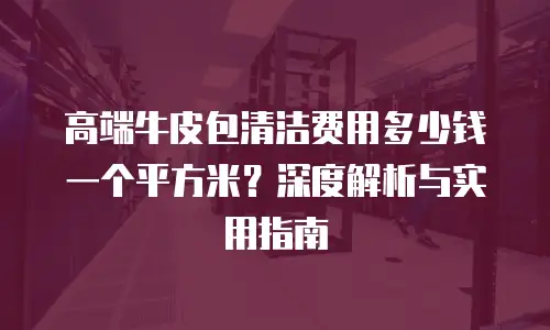 高端牛皮包清洁费用多少钱一个平方米？深度解析与实用指南