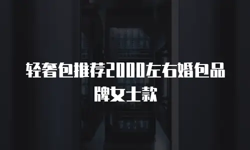 轻奢包推荐2000左右婚包品牌女士款