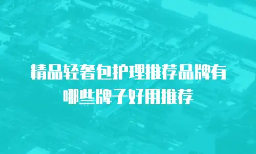 精品轻奢包护理推荐品牌有哪些牌子好用推荐
