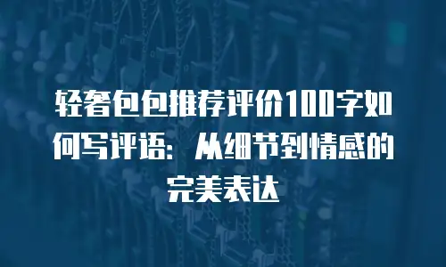 轻奢包包推荐评价100字如何写评语：从细节到情感的完美表达