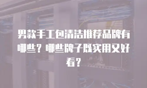 男款手工包清洁推荐品牌有哪些？哪些牌子既实用又好看？