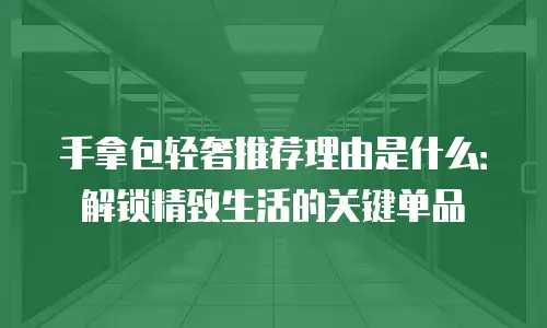 手拿包轻奢推荐理由是什么：解锁精致生活的关键单品