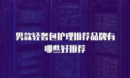 男款轻奢包护理推荐品牌有哪些好推荐