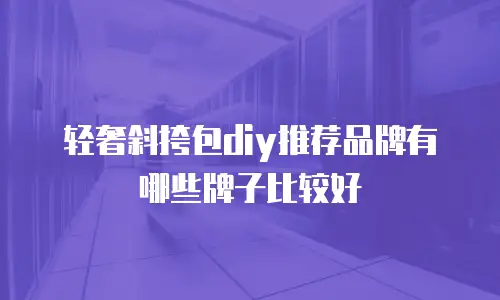 轻奢斜挎包diy推荐品牌有哪些牌子比较好