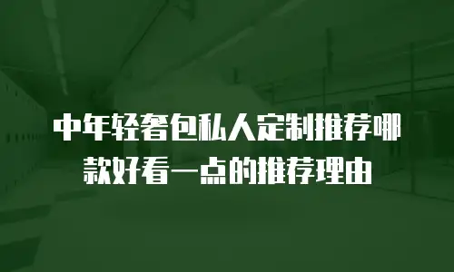 中年轻奢包私人定制推荐哪款好看一点的推荐理由