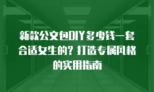 新款公文包DIY多少钱一套合适女生的？打造专属风格的实用指南
