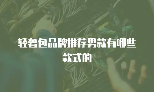 轻奢包品牌推荐男款有哪些款式的