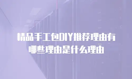 精品手工包DIY推荐理由有哪些理由是什么理由