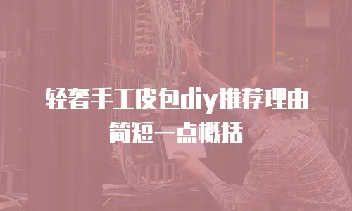 轻奢手工皮包diy推荐理由简短一点概括