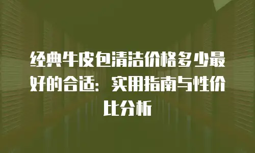 经典牛皮包清洁价格多少最好的合适：实用指南与性价比分析
