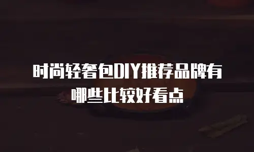 时尚轻奢包DIY推荐品牌有哪些比较好看点